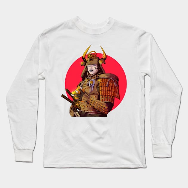 Samurai colored Long Sleeve T-Shirt by Diego Côrtes